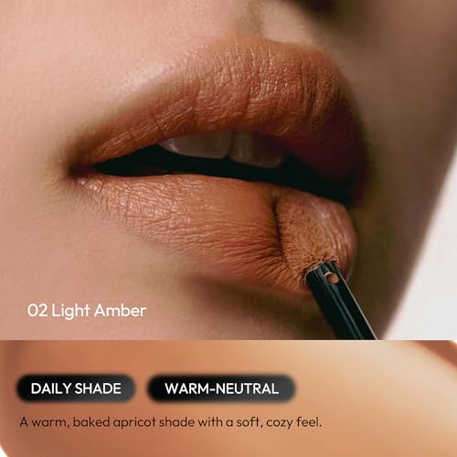 javin de seoul wink lip shade primer - all day top coat smudge-proof base semi-matte long-lasting lip primer 02 light amber