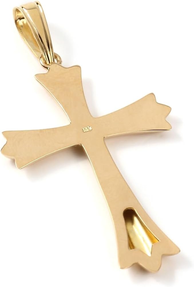 Amazon.co.jp: [ハッピーグッツショップ] K18 十字架 クロス ゴールド