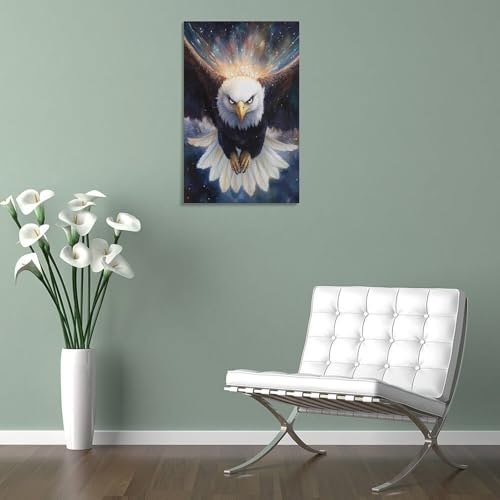 Impression giclée d'aigle pour sublimer un mur blanc de salon - 5
