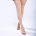 DOTASI 23-32mmhg Compression Thigh High Open-toe Socks Graduated Support Prevent Varicose Veins Stocking Silicone Anti-slip (L)