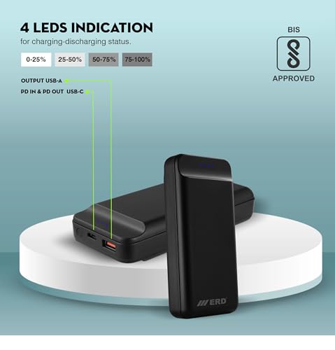 Image of ERD PB-140 Power Bank 20000 mAh (25W) (Black)