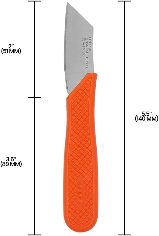 Zenport K124-24 Fruit and Food Processing Knife with 2-Inch Stainless Steel Blade, Box of 24