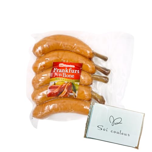 日本ハム 骨付きフランクフルト 450g (90g×5本) 大容量 BBQの主役 骨付きフランク 日本ハム Soicouluer限定ポケットティッシュ