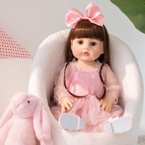Muñeca bebé realista Reborn 22 pulgadas con silicona miniatura 1