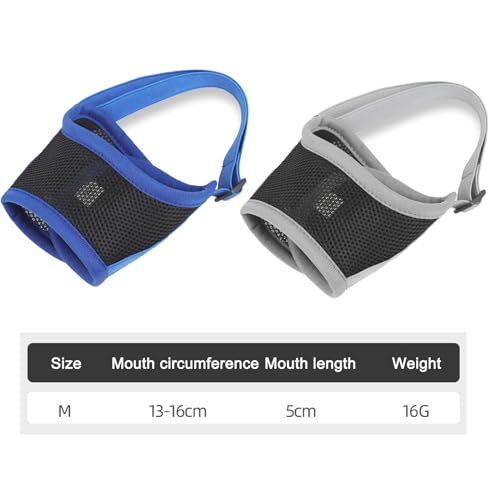 2 Stück Maulkorb für Hunde, Atmungsaktiv, Verstellbare Schlaufe, Für Kleine, Mittelgroße Hunde, Ermöglicht Hecheln und Trinken, Verhindert Beißen, Bellen und Kauen, M