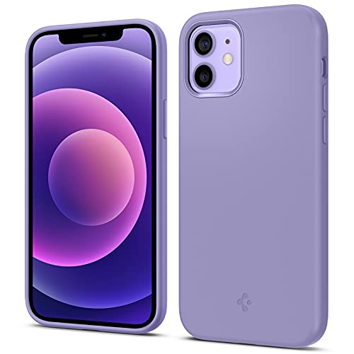 Image of Spigen Sillicone Fit Back Cover Case Compatible with iPhone 12 and iPhone 12 Pro - Iris Purple