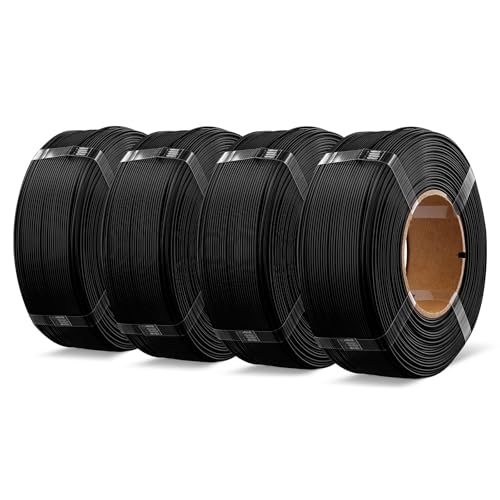 OVERTURE 4 Pack 1kg High Speed Refill PLA+ Filament Black*4
