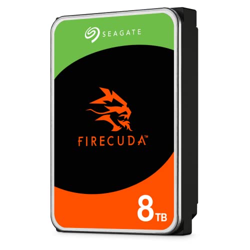 Seagate FireCuda 8TB interne Festplatte HDD, 3.5 Zoll, 7200 U/Min, CMR, 256 MB Cache, SATA 6GB/s, silber, inkl. 3 Jahre Rescue Service, FFP, Modellnr.: ST8000DX001