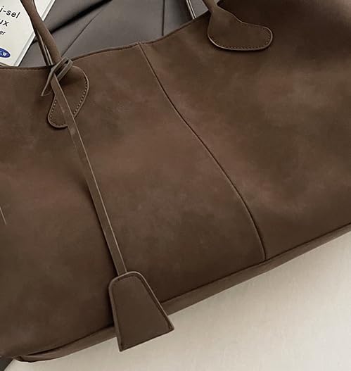 Suede Tote Bags for Women Retro Top-Handle Bag Handbags Elegant Purses Satchel for Travel Work 20253