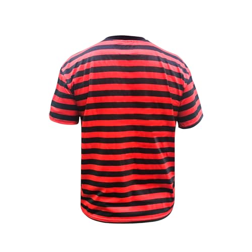 Men's and Women's Casual Striped T-Shirt Short Sleeved Shirt Classic fit Round Neck Pullover3