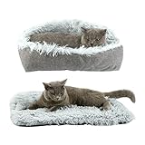 【Einfach zu falten】- Unser Katzenbett ist als Katzenbett für Katzen und Hunde zusammengeklappt. Einfach in Sekunden in ein Bett zu falten, sehr bequem. Ihre Katze oder Ihr kleiner Hund können in diesem Bett leise rollen, um die Wärme zu fangen und Ihr Haustier warm und komfortabel zu halten.