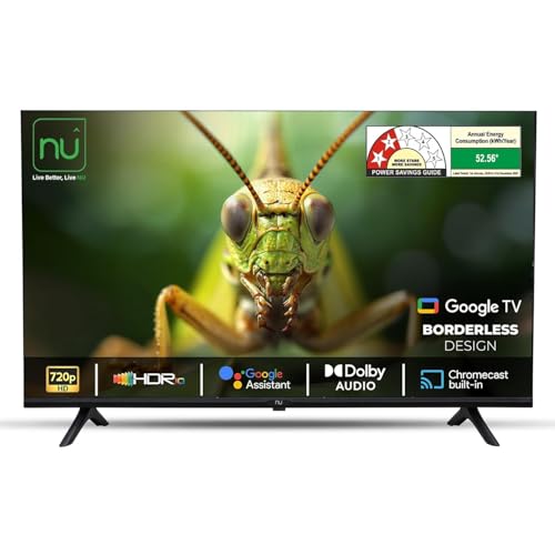 NU 80 cm (32 Inches) New 2025 Borderless Series 720p HD QLED Smart Google TV LED32QUGNX
