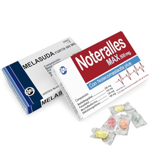 LINFORMAL Pack 2 Cajas PHARMACOÑA | MELASUDA + NOTERALLES | Caramelos de Broma Divertidos | Regalos Originales y Graciosos para Mujer, Hombre y Amigo Invisible | Artículos de Broma para Adultos