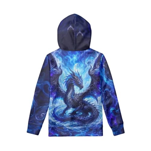 Image of WELLFLYHOM Boys Hooded Sweatshirts Hoodie Pullover Cool Graphic Crewneck Blouses Size 6-16