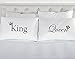 Produktbild weiß mit schwarz King und Queen Krone Kissenbezug Kissenbezug Geschenk Lustig Geschenk Valentinstag Hochzeit Verlobung