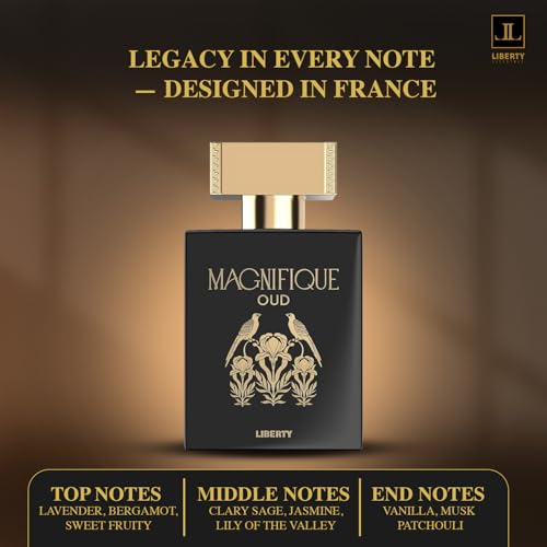 Liberty Oud Eau de Parfum for Men, 3.4 Oz,Magnifique Anniversary Edition, Luxury Oud Perfume, Premium Gift for Men, All-Day Freshness, Perfume for men, perfumes arabes para hombres