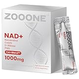 zooone NAD+ 1000mg Liquid Packets Supplement - Premium Nicotinamide Riboside & Resveratrol for Cellular Energy,Advanced NAD Booster for Men & Women (30 Pocket)