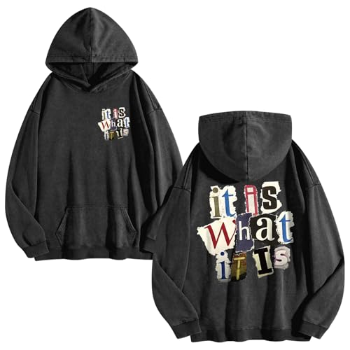 Zoemghc Graphic Hoodies for Men Vintage Hoodie Funny Oversize It