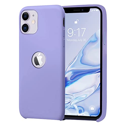 Image of VONZEE Liquid Silicone Soft Back Cover for iPhone 11 Case, Shockproof Slim Camera & Full Body Protection Non Yellowing Cover with Microfiber Lining & Logo Cut (6.1 Inch) -Lavender