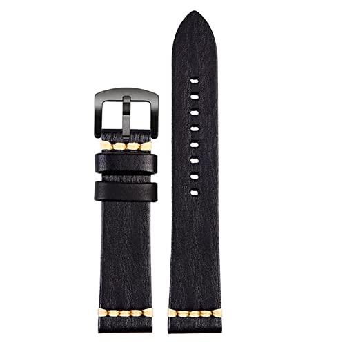 Bracelet de remplacement pour hommes en cuir véritable 20 mm 22 mm 24 mm