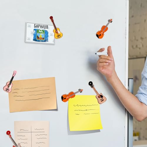 Imán decorativo para refrigerador con diseño de guitarra miniatura 5