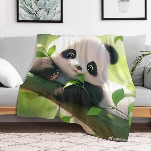 Couverture lavable machine panda en flannel douce pour rester au chaud - 3