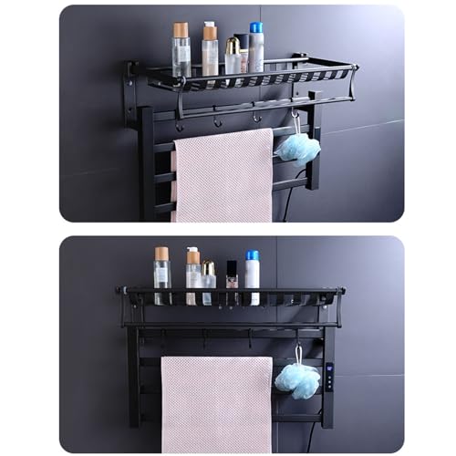 Sèche-serviettes électrique mural programmable blanc à ligne droite et thermostat