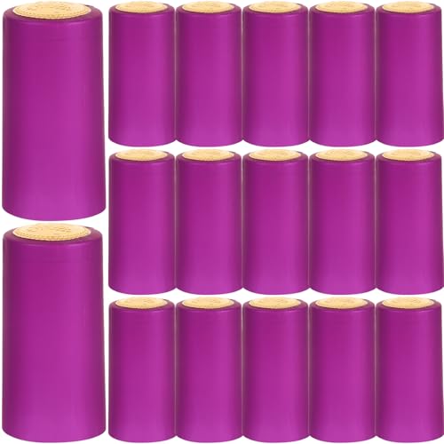 CLISPEED Lot de 200 Capsules Thermorétractables pour Bouteilles de Vin Diamètre 30 MM Hauteur 60 MM Film Plastique Rose Fuchsia Housse de Bouteille de Vin pour Scellage et Protection