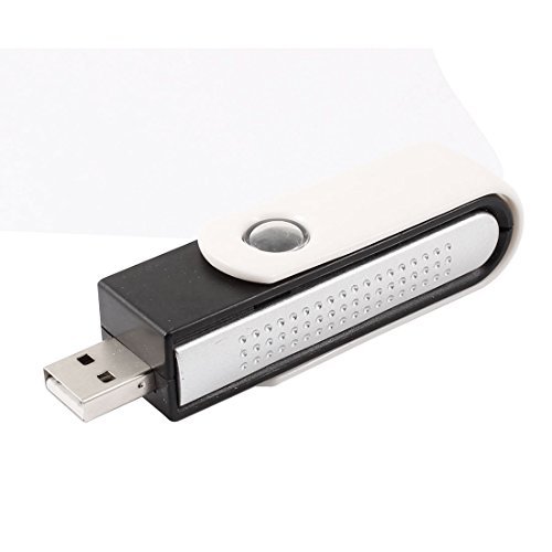 DealMux USB Computer Lonic Fresh Ozone Air Purifier Black White Silver Tone
