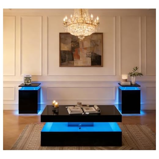 Nordivale LED Living Room Table Set