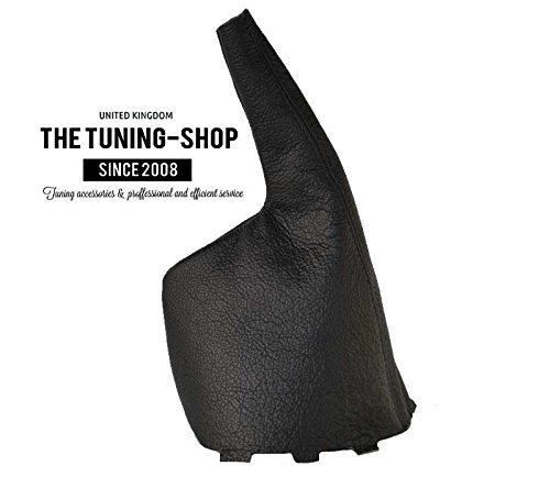 The Tuning-Shop Ltd for Saab 95 9-5 1997-2010 E Brake Boot Boot Black Italian Leather with Black Stitch
