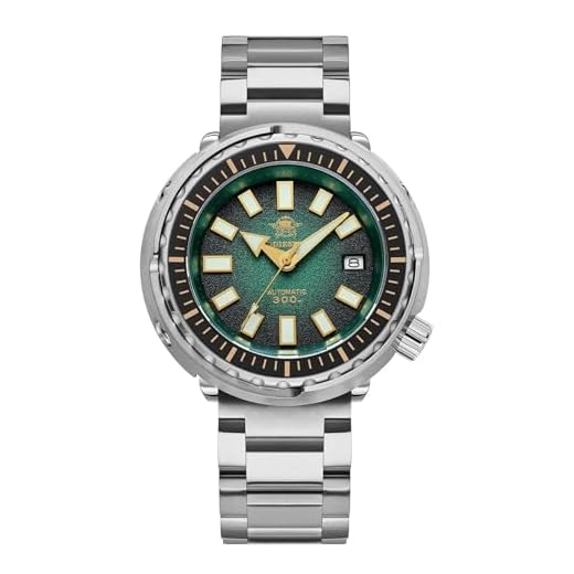 ADDIESDIVE AD2090 Relógio de mergulho mecânico masculino 300 m, movimento automático NH35, cristal de safira, pulseira de aço inoxidável, relógio de mergulho de 41 mm, Verde