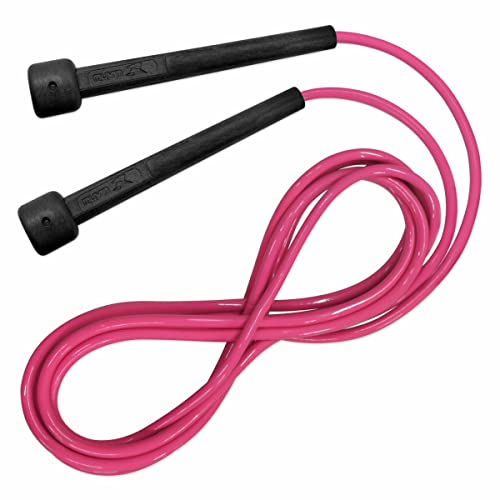Corda de Pular Muvin Basics Tamanho Ajustável em PVC - Corda de Saltos Com Velocidade Para Treino Funcional - Exercícios - Crossfit - Academia - Tamanho Máximo 3,15 Metros - Rosa