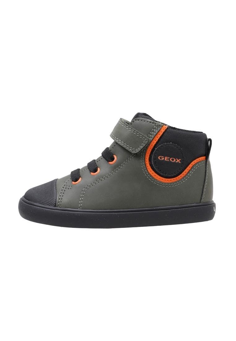 Geox Baby Boys' B Gisli Boy B Trainers, Dk Green Black, 3.5 UK
