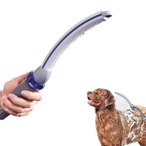 MUSONG Pet Bathing Tool with Brush – Multifunction Dog Shower Sprayer with Adjustable Water Flow, 2.5m Hose Grooming Shower Set for Dogs & Cats, Easy Wash & Deshedding Pet Bath Kit