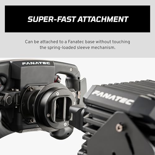 Image of Corsair FANATEC Sim Racing QR2 Wheel-Side - Motorsport-Derived Quick Release, Aluminum Body, Spring-Loaded Mechanism, Quick and Easy Removal and Attachment - PC