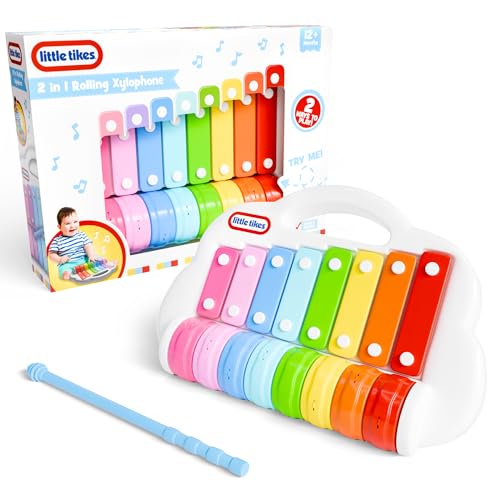 Lollipop Little Tikes 2 in 1 Xylophone Toy for Toddlers, Spin to Play Different Tunes - Toddler Music Fun