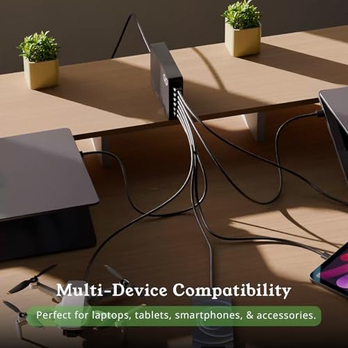 Image of 220W GaN Multiport with 1.5M Cable 7 Pd & USB Ports for Laptop Charging Compatibility