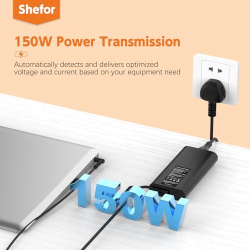 shefor 150W Laptop Charger Compatible With HP Pavilion Gaming 15 17, Omen 15 17, ZBook Studio G3 G4 G5 G6 G7 G8 Fury 15 17 G7 G8 TPN-CA11 TPN-DA09 L32661-001 19.5V Power Adapter【4.5 * 3mm】 - Image 5