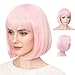 OneDor 10" Short Straight Hair Flapper Cosplay Costume Bob Wig (T1911 - Light Pink)