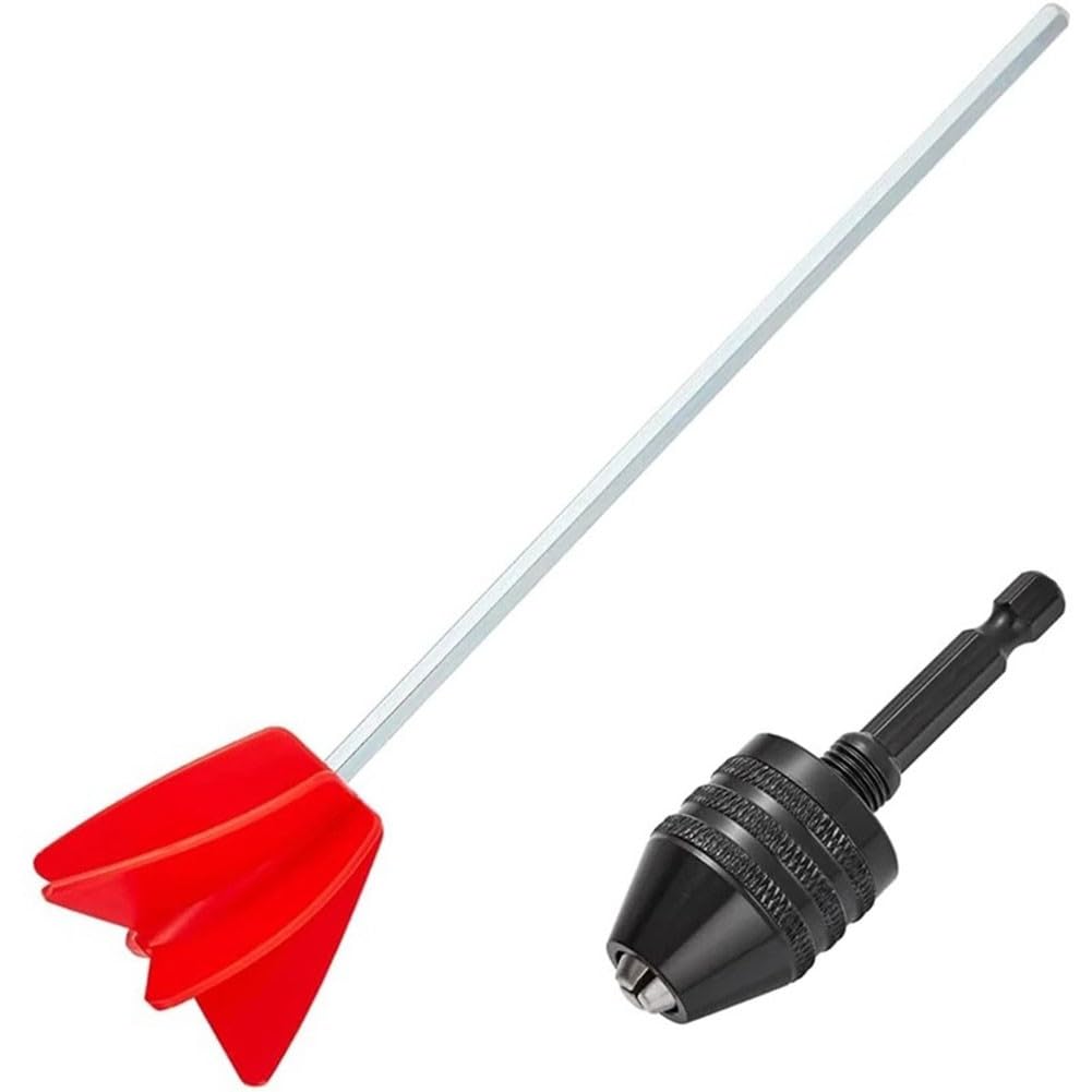 Lot de 2 agitateurs de peinture électriques avec tiges hexagonales de 0 66 cm pour mélanger l'époxy et le mastic pour les tâches de mélange de peinture et de résine (B)