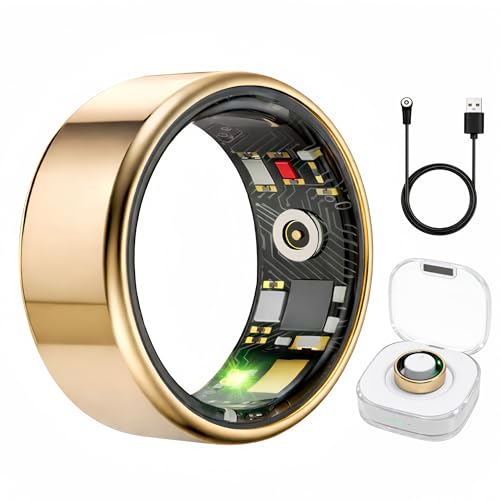 Image of Smart Ring for Women Men,Sleep Tracking Wearable,Fitness Tracker Ring with Step /Heart Rate /Blood Oxygen /Distance /Calorie,Clock Vibration,No Subscription Fee,5ATM Water (Rose Gold, 13)