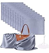 10 Pack Dust Bags for Purses and Handbags, Silk Dust Cover Storage Bag with Drawstring Travel Sto...