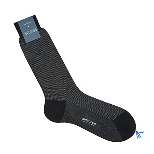 Bresciani Mid-Calf Jacquard Cotton Men's Italian Dress Socks2