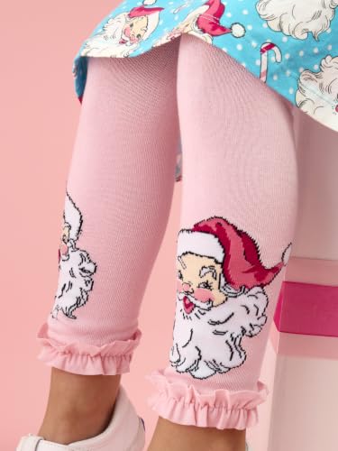 Image of RuffleButts Baby Girls Patterned Footless Ruffled Tights - Ruffle Tights | For Female Infants And Toddlers, Everyday Wear, Special Occasion Outfits, Layering Essential