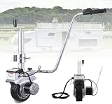 Carrello elettrico per rimorchio da 350 W 12 V, con ruote, capacità di traino di 5000 libbre e pneumatici in gomma da 7,5 pollici, ideale per spostare rimorchi, roulotte e barche.