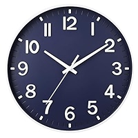 JJYYC 10 Inch Wall Clock Battery Operated Silent Non Ticking Clock