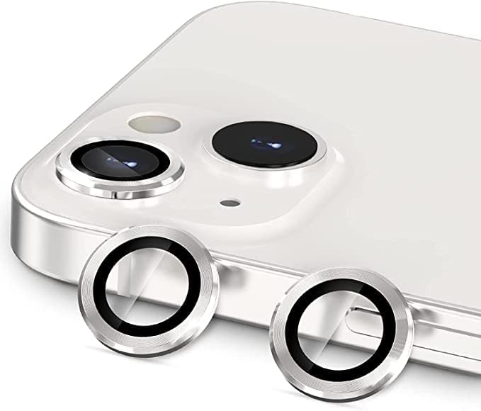 Image of DD SON Back Camera Lens Protector Tempered Glass For iPhone 14 /iPhone 14 Plus | Case Friendly with Edge to Edge Coverage and Easy Installation Kit, Pack of 1 (Silver)