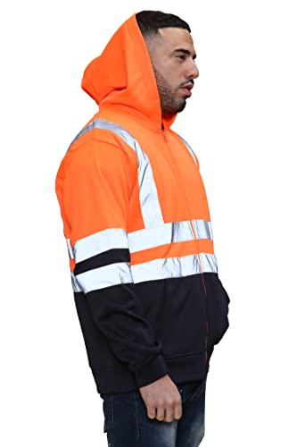 Mega_JumbleSale® Hi Vis Viz Felpa con cappuccio e