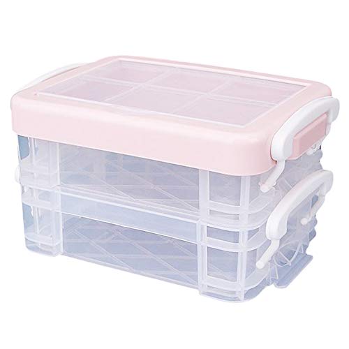 F Fityle Caixa de armazenamento de plástico transparente, caixa de ferramentas, organizador de caixa
